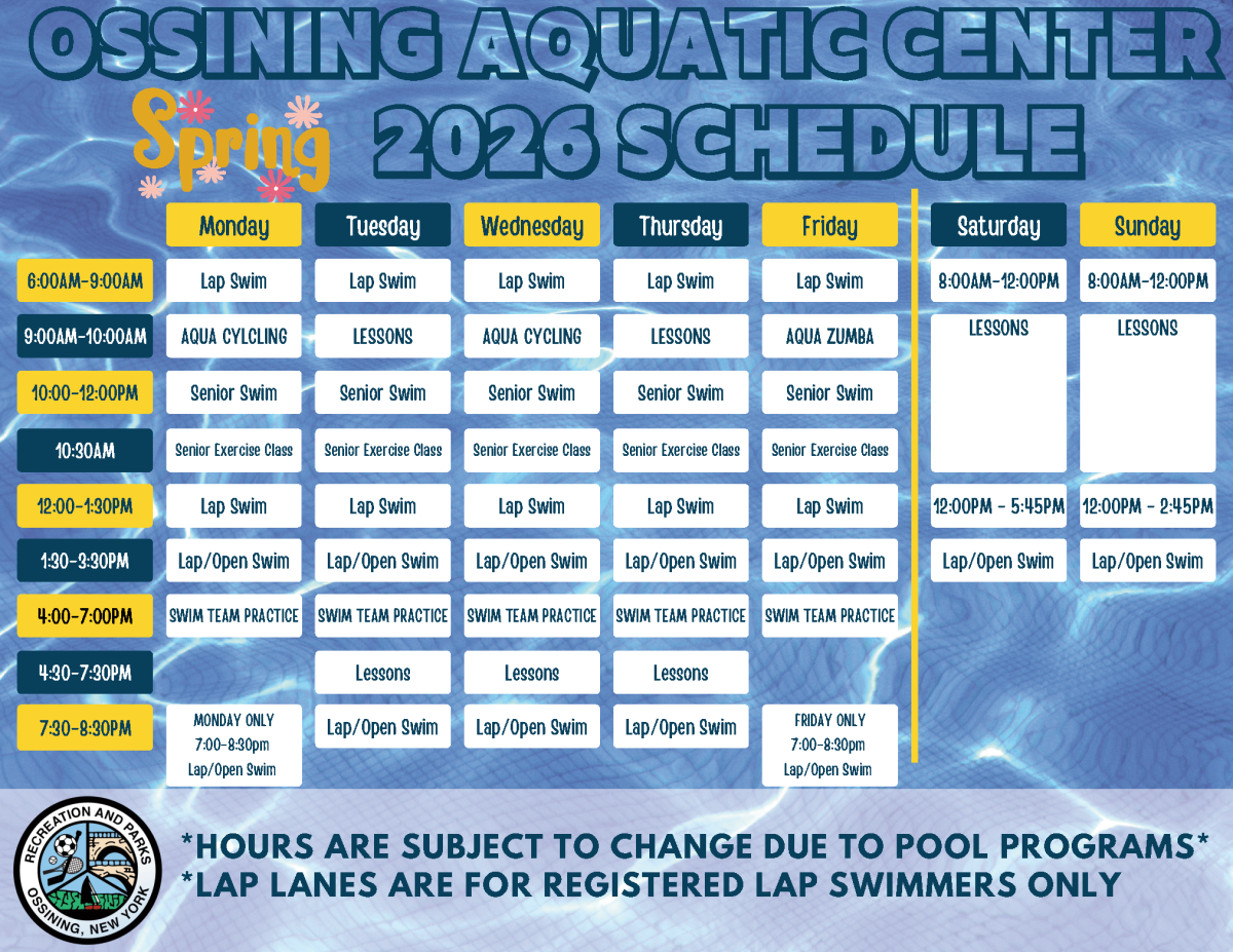 Spring Pool Schedule