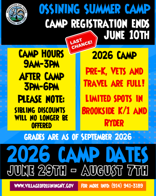 Camp Registration Closes June 10